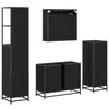 vidaXL Badezimmerm&ouml;bel-Set 4 pcs Schwarz Eichen-Optik Holzwerkstoff