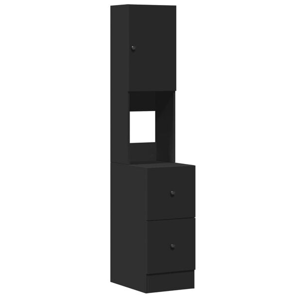 vidaXL Küchenschrank Schwarz 35x50x180 cm Holzwerkstoff