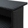 vidaXL Garten-Bartisch Schwarz 120x55x110 cm Poly Rattan