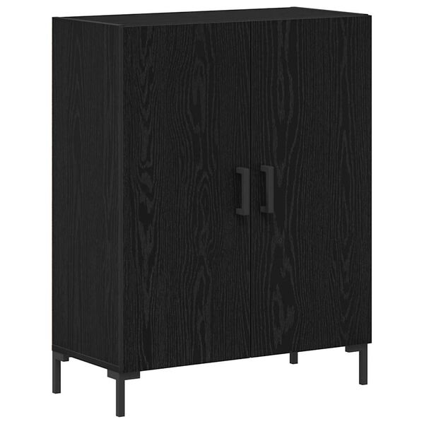 vidaXL Sideboard Schwarz Eichen-Optik 69,5 x 34 x 90 cm Holzwerkstoff