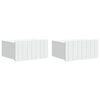 vidaXL Wandmontierter Nachttisch 2 pcs Wei&szlig; 49 x 34,5 x 24 cm