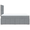 vidaXL Boxspringbett mit Matratze Hellgrau 120x190 cm Stoff
