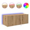 vidaXL TV-Wandschrank Artisan-Eiche 80 x 35 x 31 cm Holzwerkstoff