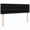 vidaXL Ottoman-Bett mit Matratze Schwarz 140x200 cm Stoff