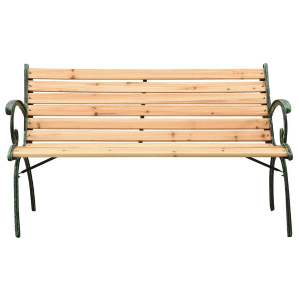 vidaXL Gartenbank 116 cm Gusseisen und Massivholz Tanne