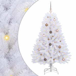 vidaXL K&uuml;nstlicher Weihnachtsbaum Wei&szlig; 80 x 80 x 150 cm PVC und Metall