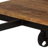 vidaXL Schreibtisch mit Klapphocker Mangoholz Massiv 115x50x76 cm