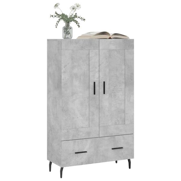 vidaXL Highboard Betongrau 69,5x31x115 cm Holzwerkstoff