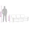 vidaXL 3-Sitzer-Sofa Hellgrau 180 cm Samt