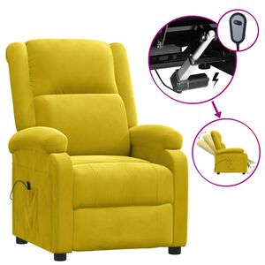 vidaXL Relaxsessel Elektrisch Gelb Samt