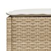 vidaXL 5-tlg. Garten-Sofagarnitur mit Kissen Beige Poly Rattan