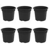 vidaXL Runder Blumentopf 6 stk. Schwarz &Oslash; 12,5 x 10 cm Kunststoff