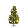 vidaXL K&uuml;nstlicher Weihnachtsbaum Klappbar 150 LEDs & Kugeln 150 cm