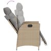 vidaXL 3-tlg. Garten-Essgruppe mit Kissen Beigemischung Poly Rattan