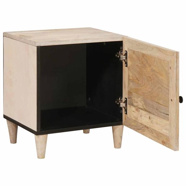 vidaXL Nachttisch Beige 40 x 33 x 46 cm Massivholz Akazie