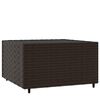 vidaXL Garten-Couchtisch Quadratisch Braun 50x50x30 cm Poly Rattan