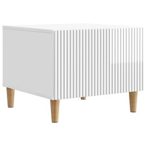 vidaXL Couchtisch Hochglanz Wei&szlig; 49 x 50 x 40 cm Holzwerkstoff