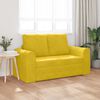 vidaXL Schlafsofa 60cm Gelb Samt