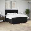 vidaXL Boxspringbett mit Matratze Schwarz 200x200 cm Stoff