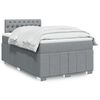 vidaXL Boxspringbett mit Matratze Hellgrau 120x190 cm Stoff