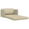 vidaXL Schlafsofa 110cm Creme Kunstleder