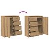 vidaXL Sideboard mit Schubladen Artisan-Eiche 71x35x84cm Holzwerkstoff