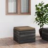 vidaXL Garten-Paletten-Hocker mit Taupe Sitzkissen Kiefernholz
