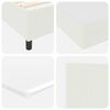 vidaXL Boxspringbett Creme und Wei&szlig; 203 x 120 x 88 cm Cordstoff