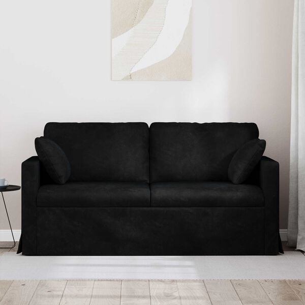 vidaXL Sofa Schwarz Gesamtabmessungen: 158 x 78 x 80 cm (B x T x H)
