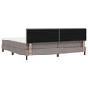 vidaXL Boxspringbett mit Matratze mit LED Taupe 200 x 200 cm Stoff