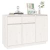 vidaXL Sideboard Wei&szlig; 110x34x75 cm Massivholz Kiefer
