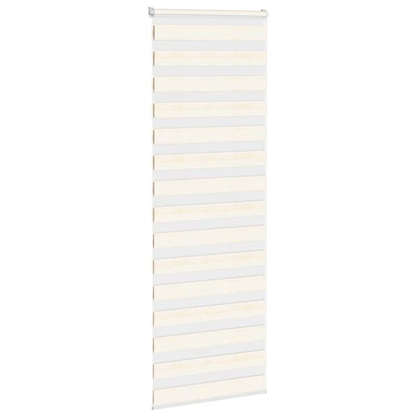 vidaXL Doppelrollo Marmorbeige 85x230 cm Stoffbreite 80,9 cm Polyester