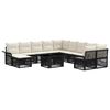 vidaXL Gartensofa-set 12 stk. Schwarz und Cremewei&szlig; Poly-Rattan
