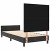 vidaXL Boxspringbett mit Kopfteil Schwarz 80 x 200 cm Samt