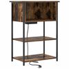 vidaXL Nachttisch Ger&auml;ucherte Eiche 55 x 31 x 76 cm Holzwerkstoff