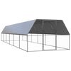 vidaXL Outdoor-H&uuml;hnerk&auml;fig 3x12x2 m Verzinkter Stahl