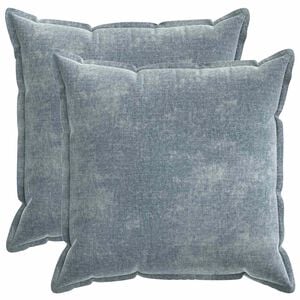 vidaXL Kissenbezug 2 pcs HOUTEN Himmelblau 80 x 80 cm Chenille-Stoff