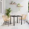 vidaXL Garten Essgruppe 3 pcs Braun Poly-Rattan