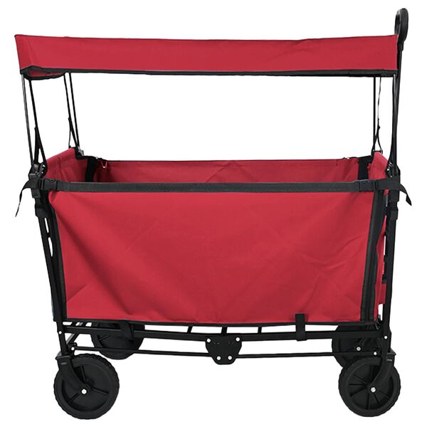 vidaXL Klapp-Handwagen Rot 105 x 56,5 x 116 cm Oxford-Stoff