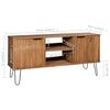 vidaXL TV-Schrank New York Natur Massivholz Kiefer