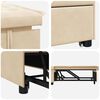 vidaXL Pull-Out Schlafsofa Creme 194 x 67 x 82 cm Mikrofaser