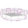 vidaXL Massivholzbett mit Regal ohne Matratze Wei&szlig; 140x200 cm Kiefer