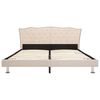 vidaXL Bett mit Memory-Schaum-Matratze Beige Stoff 160&times;200 cm