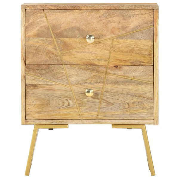 vidaXL Nachttisch 40 x 30 x 50 cm Mangoholz Massiv