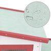 vidaXL Gro&szlig;er Kaninchenstall Rot und Wei&szlig; 201x45x85 cm Holz