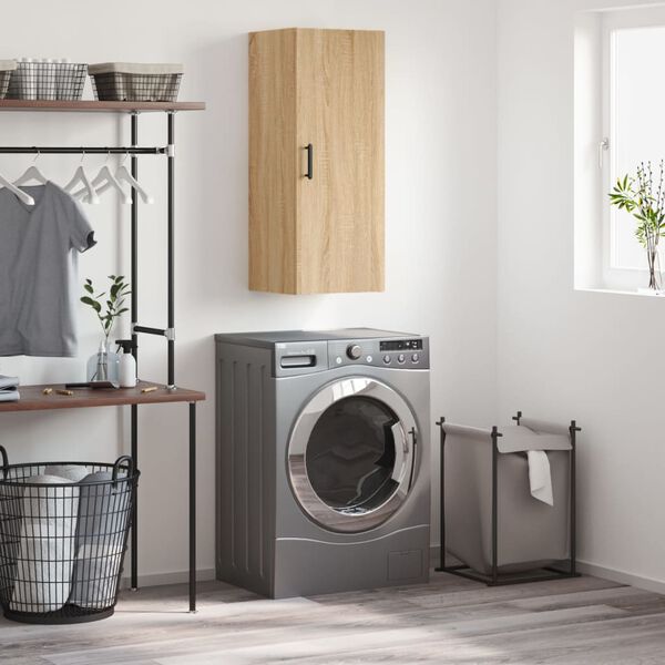 vidaXL Wandschrank Sonoma-Eiche 34,5x34x90 cm