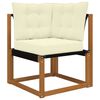 vidaXL Outdoor-Sofagarnitur mit Kissen 6 pcs Natur und Creme