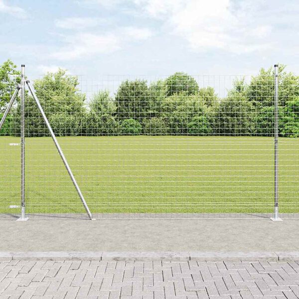 vidaXL Zaunpfosten 52 pcs Grau 3,2 x 3,2 x 160 cm
