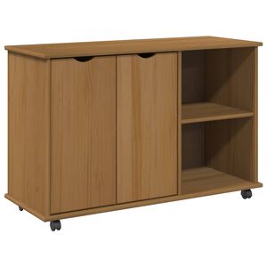 vidaXL Rollschrank Honigbraun 100 x 39 x 65,5 cm Massivholz Kiefer