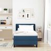 vidaXL Boxspringbett mit Matratze Blau 190 x 90 cm Polyester